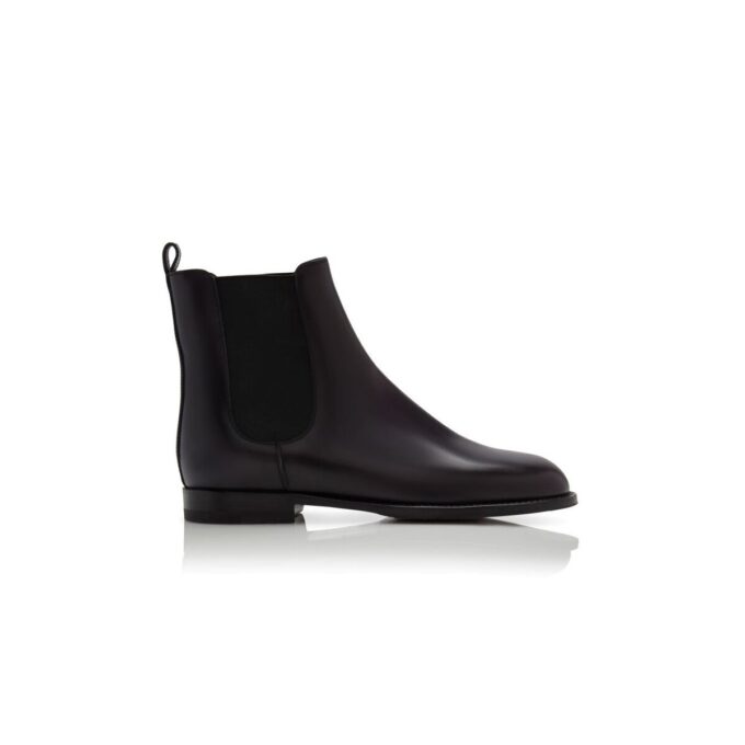 CHELSA Black Calf Leather Chelsea Boots