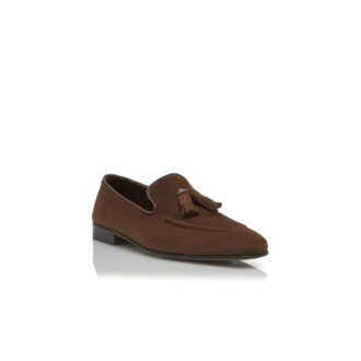CHESTER Brown Suede Tassel Loafers