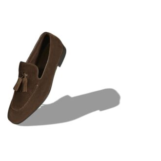 CHESTER Brown Suede Tassel Loafers