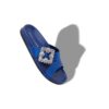 CHILANGHI Blue Satin Jewel Buckle Flat Mules