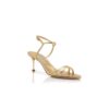 CIAGALO Gold Nappa Leather Ankle Strap Sandals