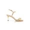 CIAGALO Gold Nappa Leather Ankle Strap Sandals