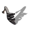 CLEMENTEL Black Silk Criss-Cross Mules
