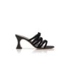 CLEMENTEL Black Silk Criss-Cross Mules