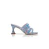 CLEMENTEL Light Blue Silk Criss-Cross Mules