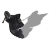 DANTEUIL Black Silk Pleated Detail Mules