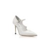 DELFI White Patent Leather Mary Jane Pumps