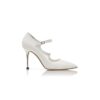 DELFI White Patent Leather Mary Jane Pumps