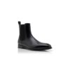 DELSA Black Calf Leather Ankle Boots