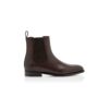 DELSA Brown Calf Leather Ankle Boots