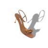 DEVALO Brown Calf Leather Ankle Strap Sandals
