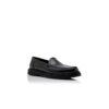 DINERALO Black Calf Leather Loafers
