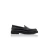 DINERALO Black Calf Leather Loafers