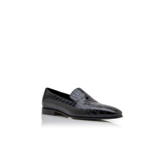 DJAN Black Calf Leather Loafers