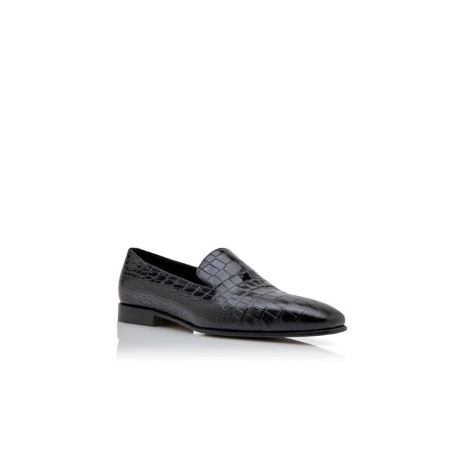 DJAN Black Calf Leather Loafers