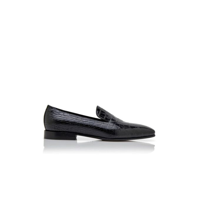 DJAN Black Calf Leather Loafers