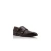 ELDRIDGE Dark Brown Calf Leather Monk Strap Shoes