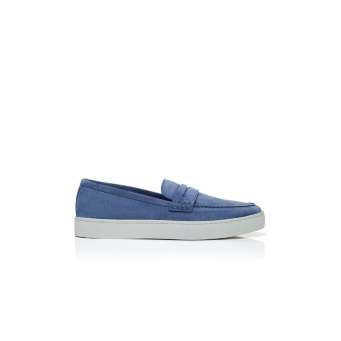ELLIS Blue Suede Slip-On Loafers