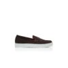 ELLIS Dark Brown Suede Slip-On Loafers