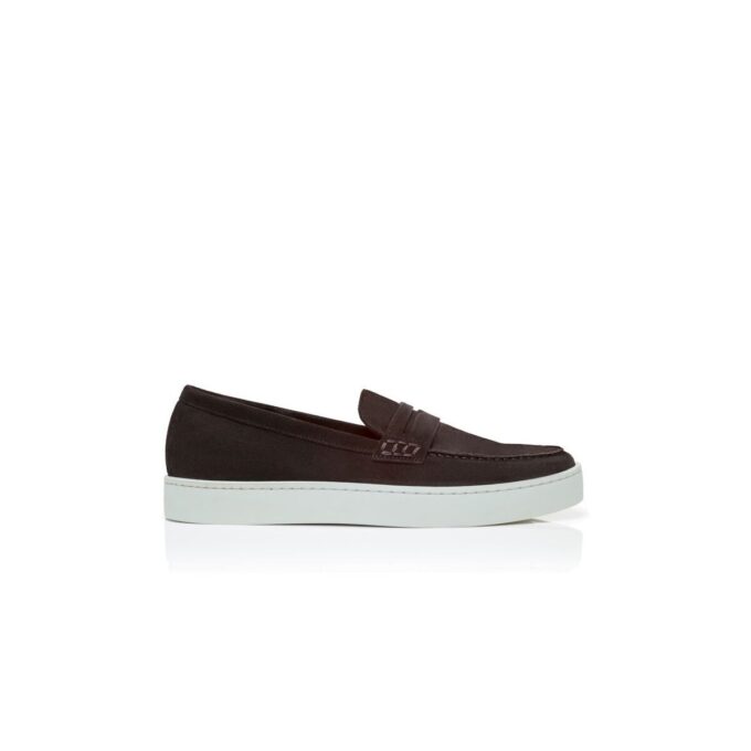 ELLIS Dark Brown Suede Slip-On Loafers