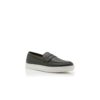 ELLIS Dark Green Calf Leather Slip-On Loafers