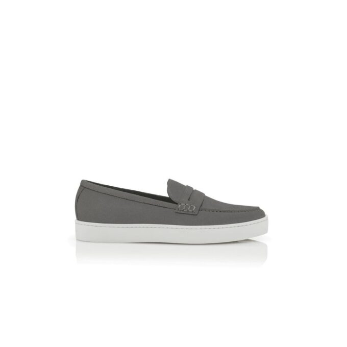 ELLIS Grey Suede Slip On Loafers
