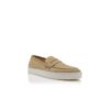 ELLIS Light Khaki Suede Slip-On Loafers