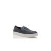 ELLIS Navy Blue Calf Leather Slip-On Loafers
