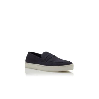ELLIS Navy Blue Suede Slip-On Loafers