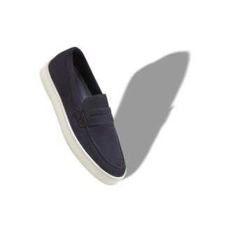 ELLIS Navy Blue Suede Slip-On Loafers