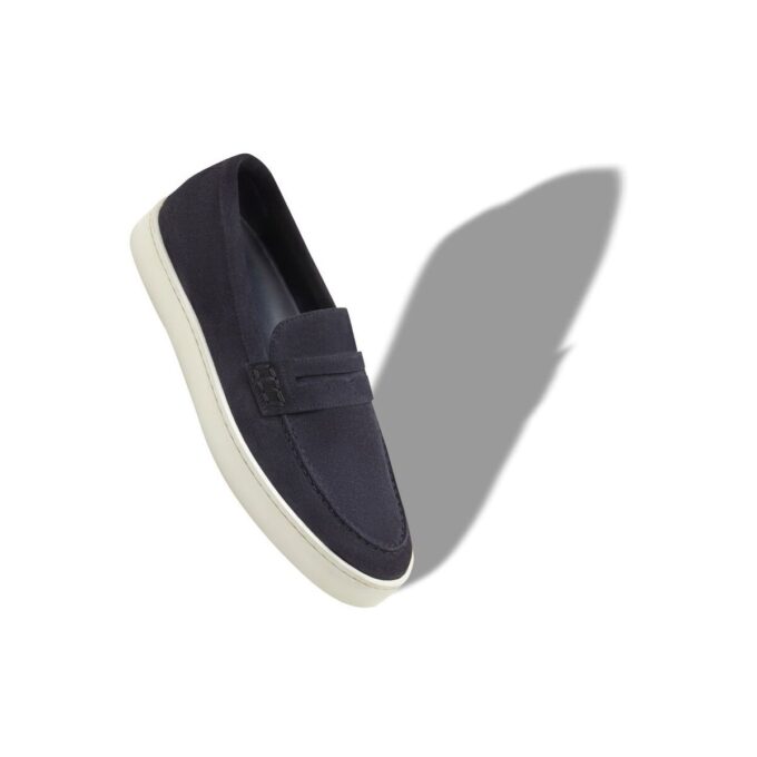 ELLIS Navy Blue Suede Slip-On Loafers