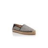 ESPADRA Black and White Raffia Espadrilles