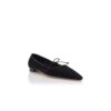 FEDERICA Black Suede Flat Pumps