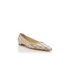 FILOTAS Cream Silk Check Flat Pumps