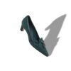 FONTANBLAS Dark Green Suede Button Detail Pumps