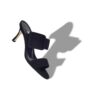 GABLE Black Suede Open Toe Mules