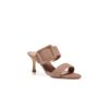 GABLE Dark Beige Suede Open Toe Mules
