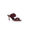 GABLE Dark Red Suede Open Toe Mules