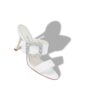 GABLE JEWEL White Crepe de Chine Jewel Buckle Mules