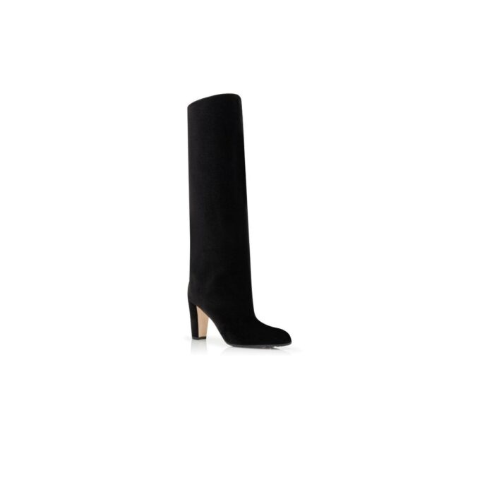 GARDA Black Velvet Knee High Boots