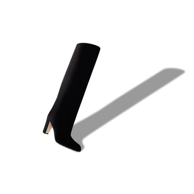 GARDA Black Velvet Knee High Boots
