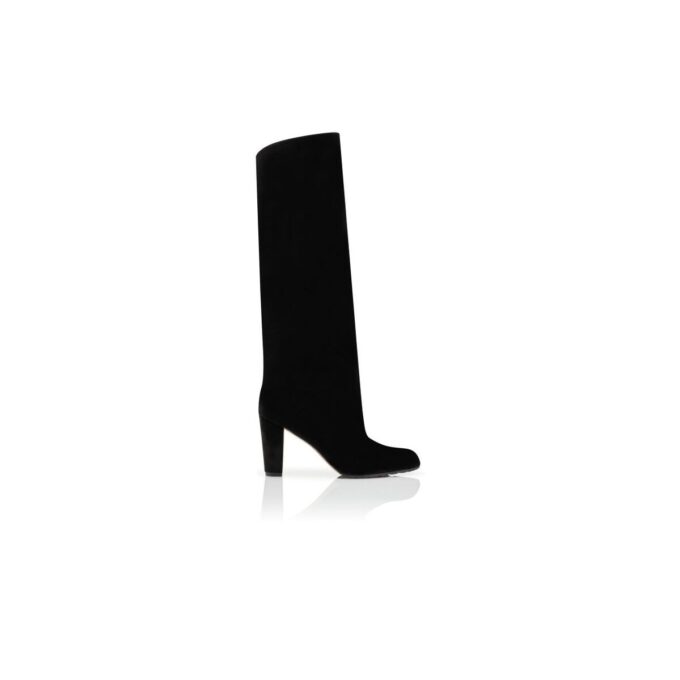 GARDA Black Velvet Knee High Boots