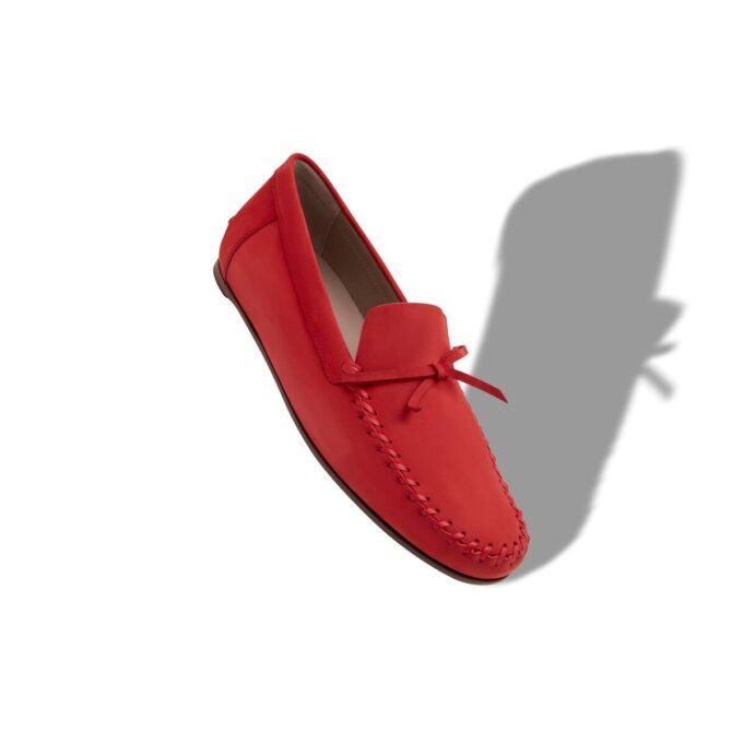 GARGANO Red Calf Leather Slippers