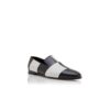 GAULA Black and White Calf Leather Loafers