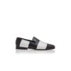 GAULA Black and White Calf Leather Loafers