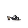GRELLANU Black Nappa Leather Open Toe Mules