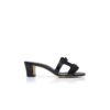 GRELLANU Black Nappa Leather Open Toe Mules