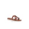 GRELLANUFLAT Brown Nappa Leather Flat Sandals