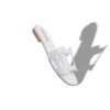 GRELLANUFLAT White Nappa Leather Flat Sandals