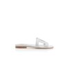 GRELLANUFLAT White Nappa Leather Flat Sandals